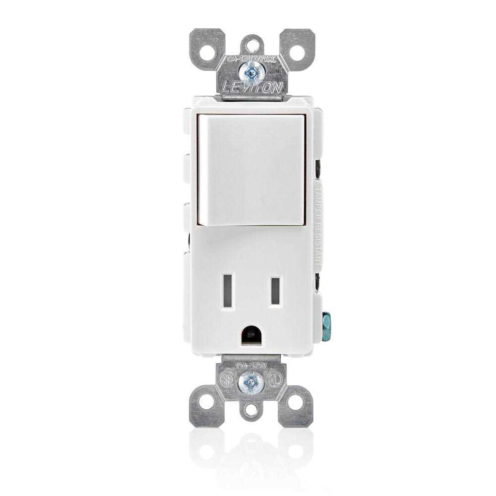 Leviton T5625-W Decora Combination Switch and Tamper-Resistant Receptacle - Cheap Fitting