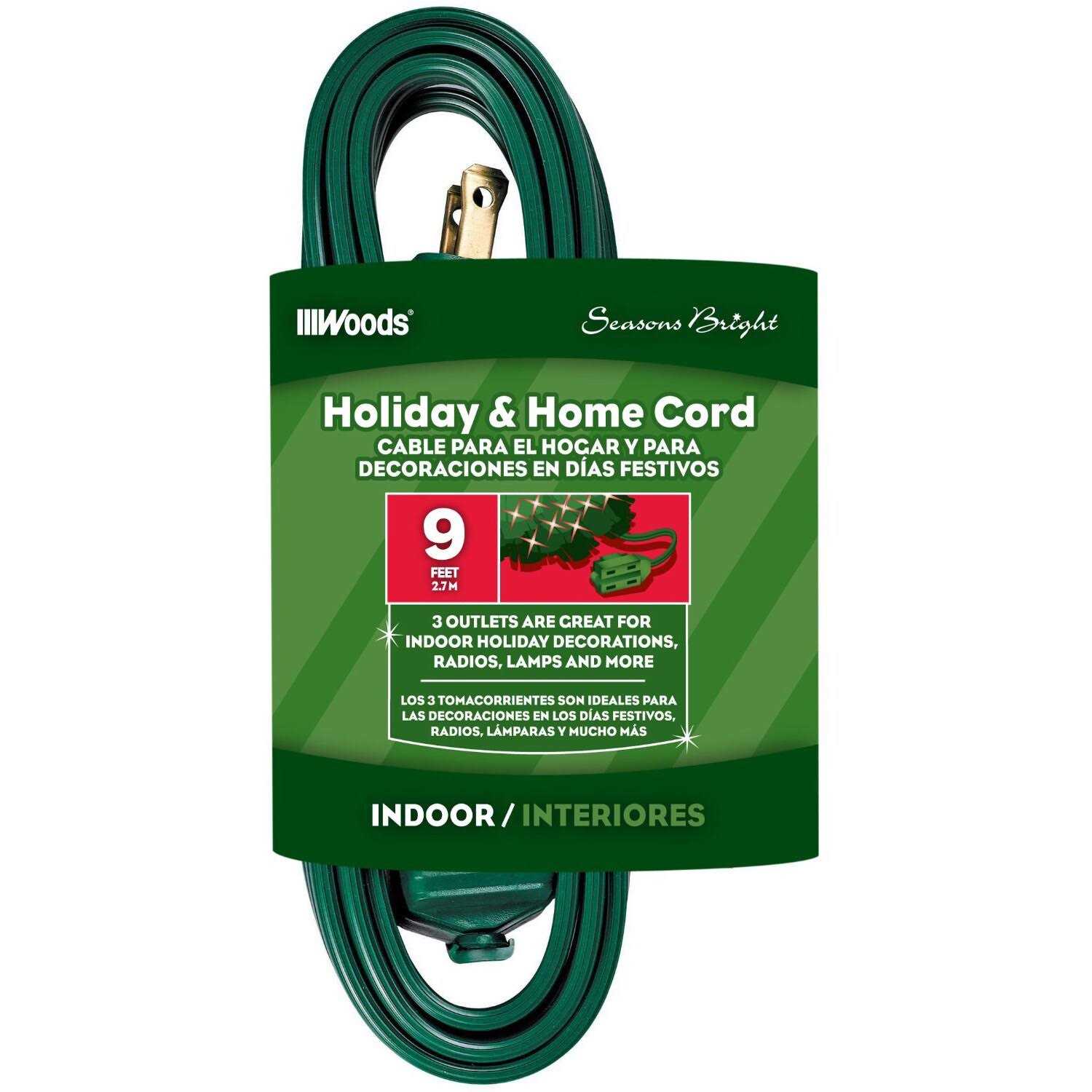 Woods 16/2 Green Extension Cord - Cheap Fitting