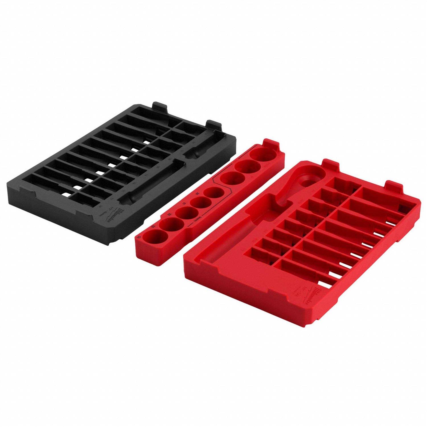 Milwaukee 48-22-9487T 1/2 Drive SAE & Metric Ratchet & Socket Set PACKOUT Trays - Cheap Fitting