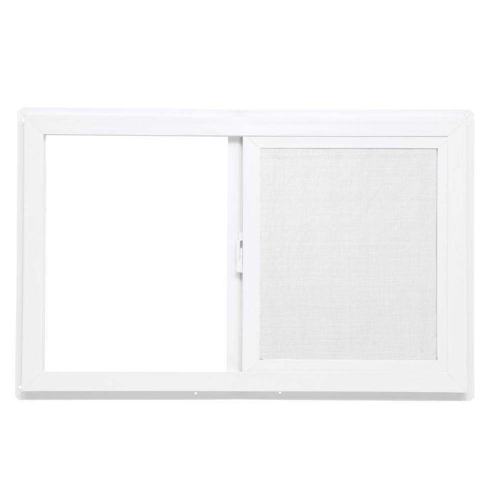 TAFCO Windows 31.75 in. x Left-Hand Single Sliding Vinyl Window with Dual Pane Insulated Glass - Cheap Fitting