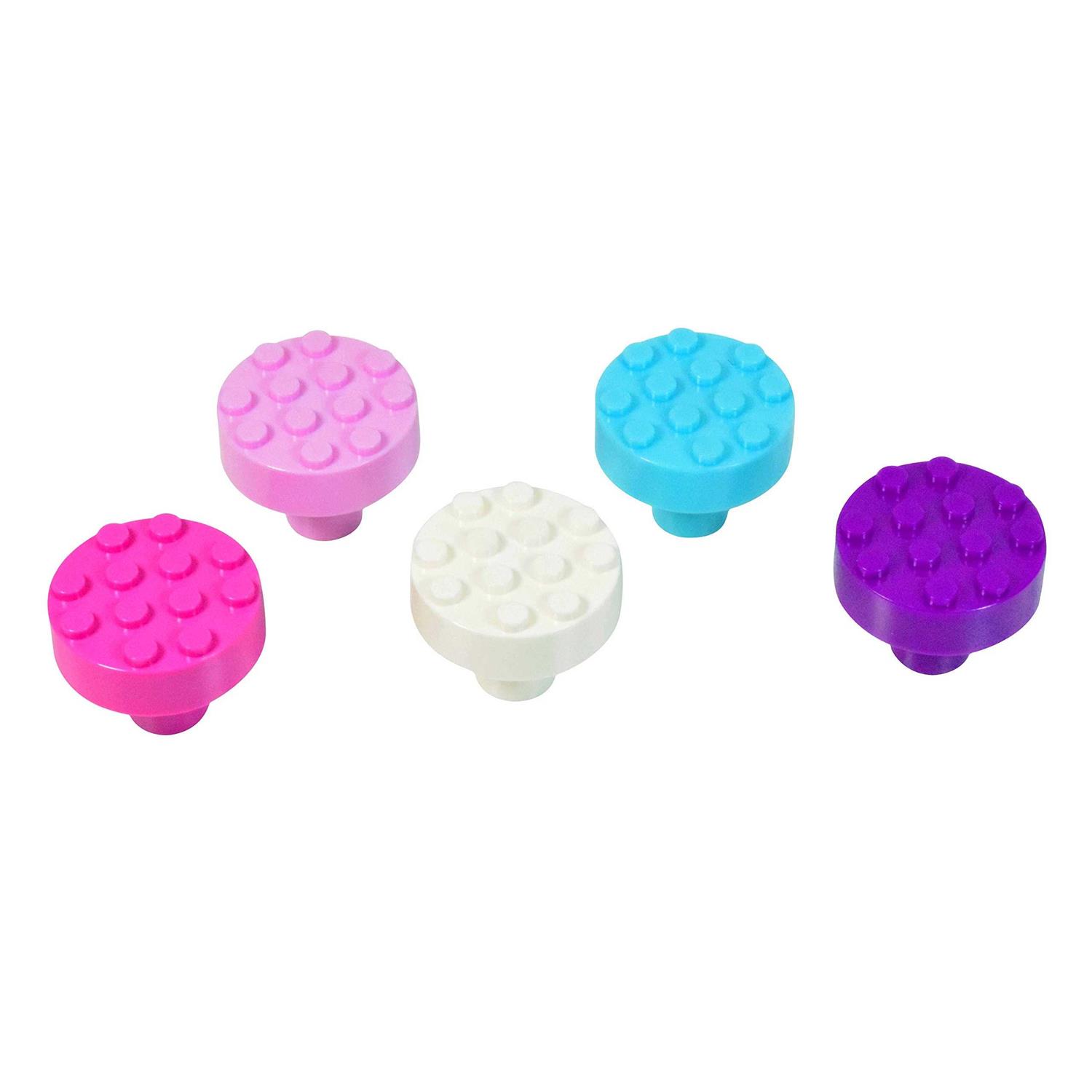 Brick Innovations Set of 5 Build-On Brick Knobs - Cheap Fitting
