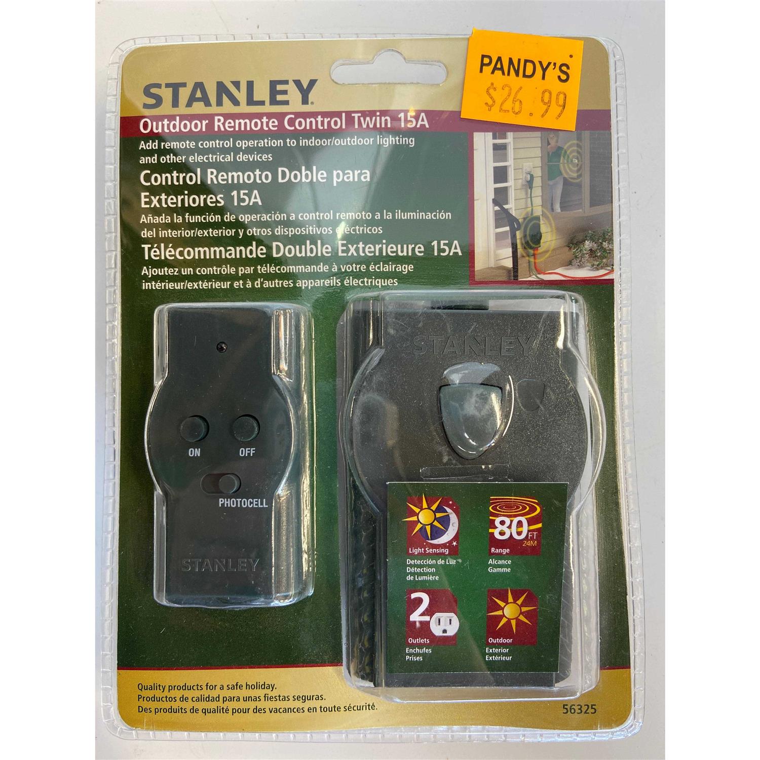 Stanley Outdoor Remote Control Twin - Cheap Fitting