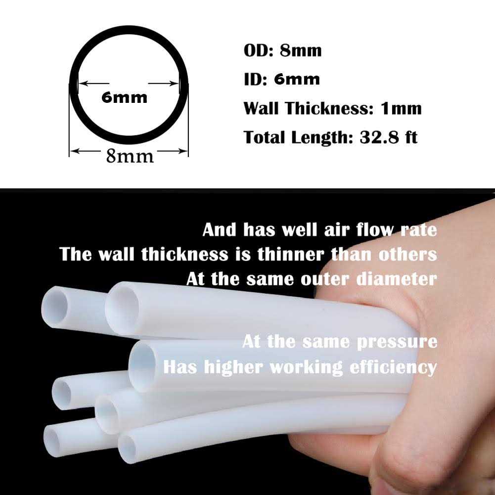 Beduan OD Pneumatic Air Line Tubing Nylon Air Hose for Fluid Transfer or Air Brake System 32.8ft - Cheap Fitting