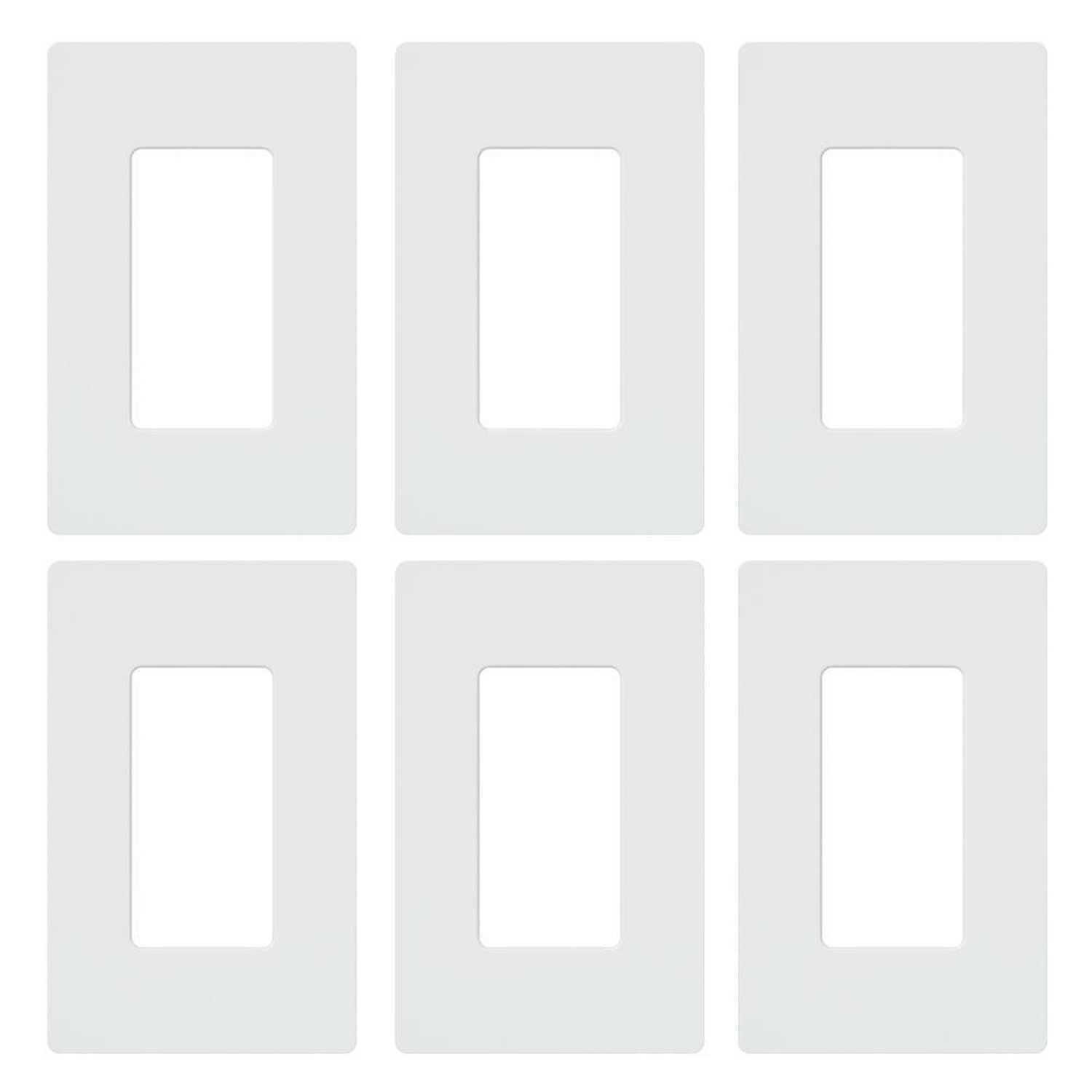 Lutron Claro 1 Gang Decorator Wallplate CW-1-WH-6 - Cheap Fitting