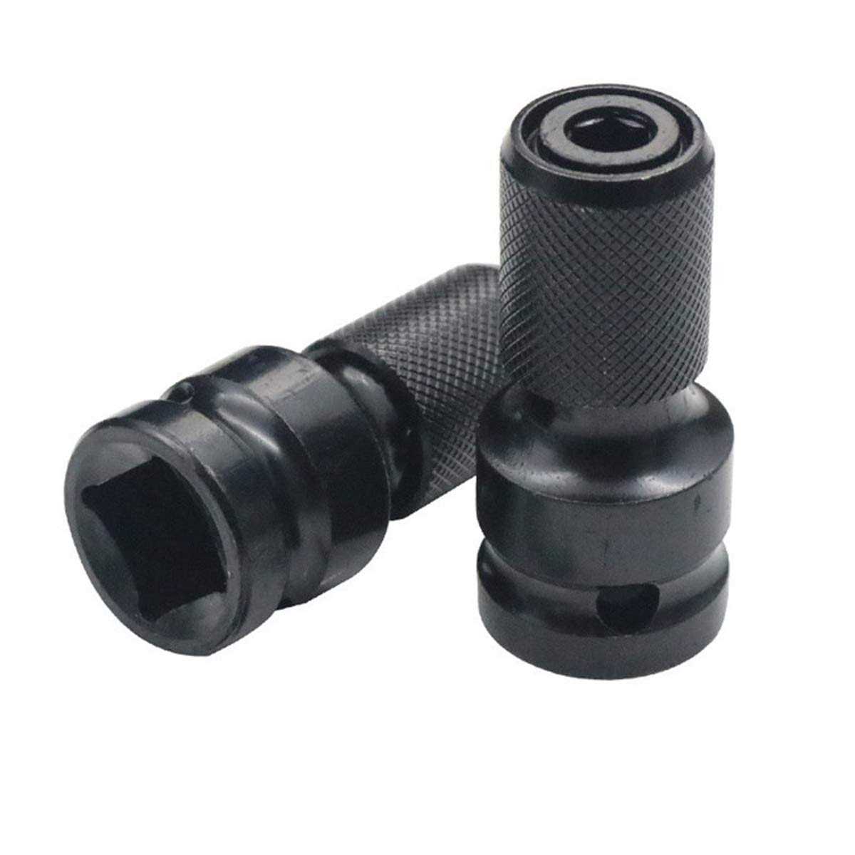 DCA 2PCS 1/2 inch Square Drive to 1/4 inch Hex Female Socket Adapter Converter Chuck Adapter for Impact Air and Electric Wrench - Cheap Fitting