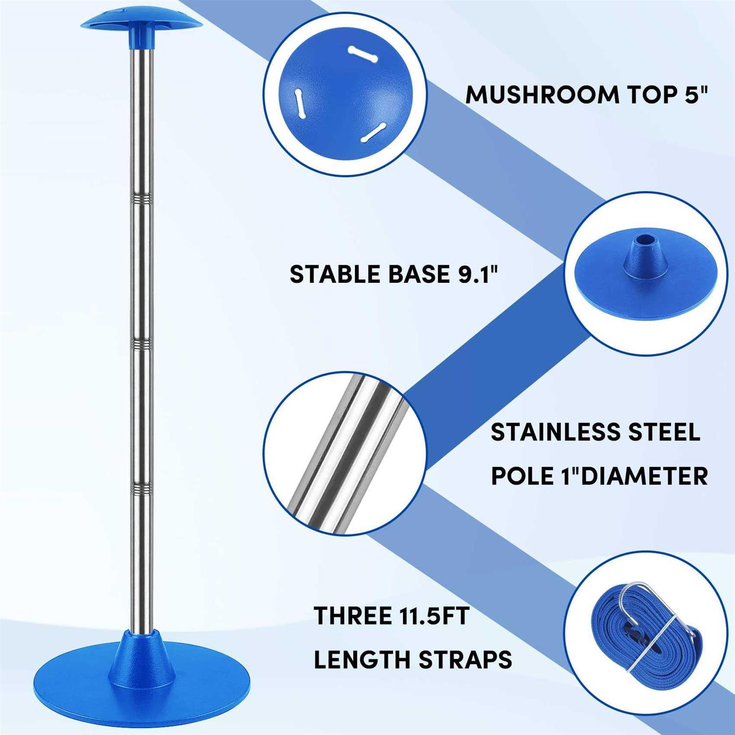 Boat Cover Support Poles 2 Pack Stainless Steel Pole Boat Cover Support System with Webbing Strap - Cheap Fitting