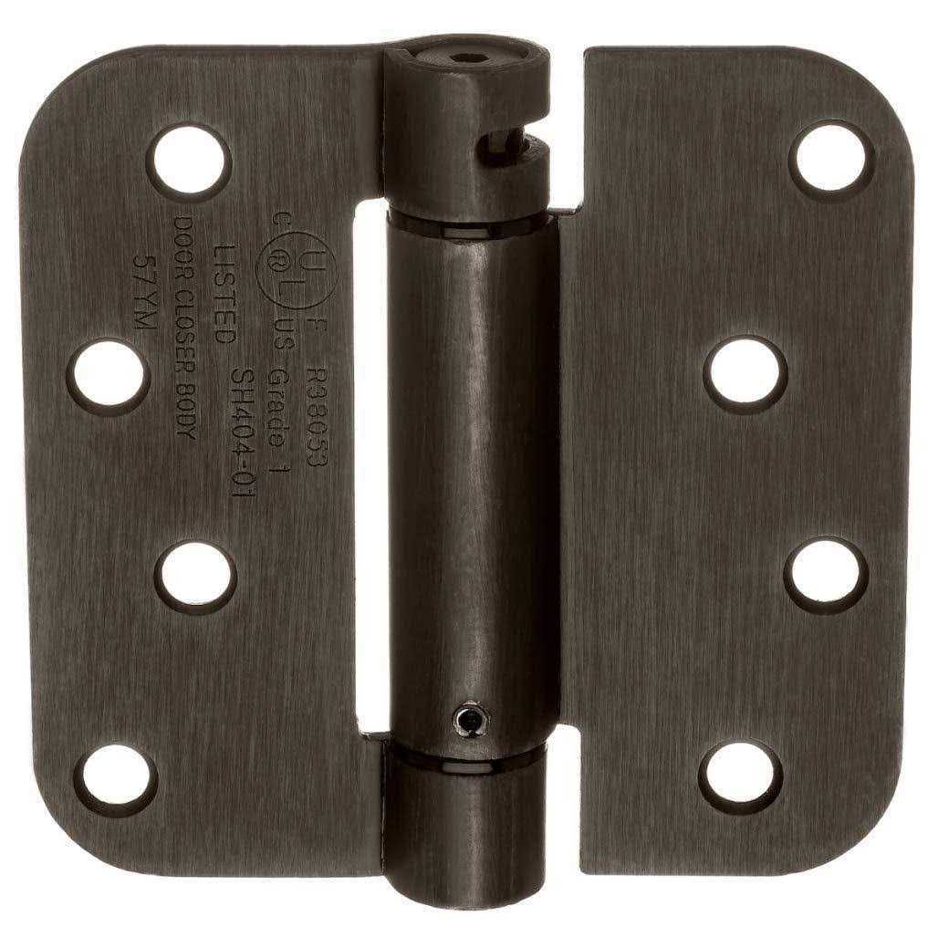 Dynasty Hardware 4 inch Spring Loaded Door Hinge Self Closing with 5/8 Radius Corners - Cheap Fitting