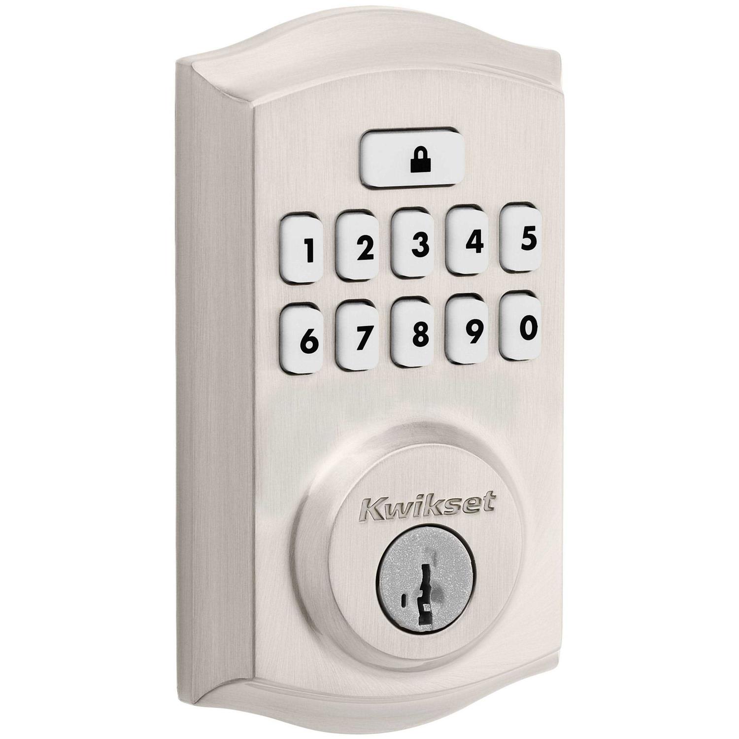 Kwikset SmartCode Satin Nickel Metal Electronic Deadbolt 992600-002 - Cheap Fitting
