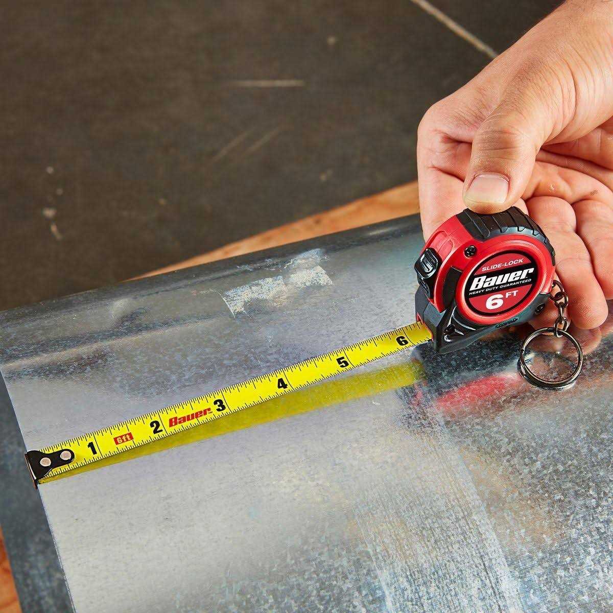 Bauer 6 ft. x 1/2 in. Keychain Tape Measure - Cheap Fitting