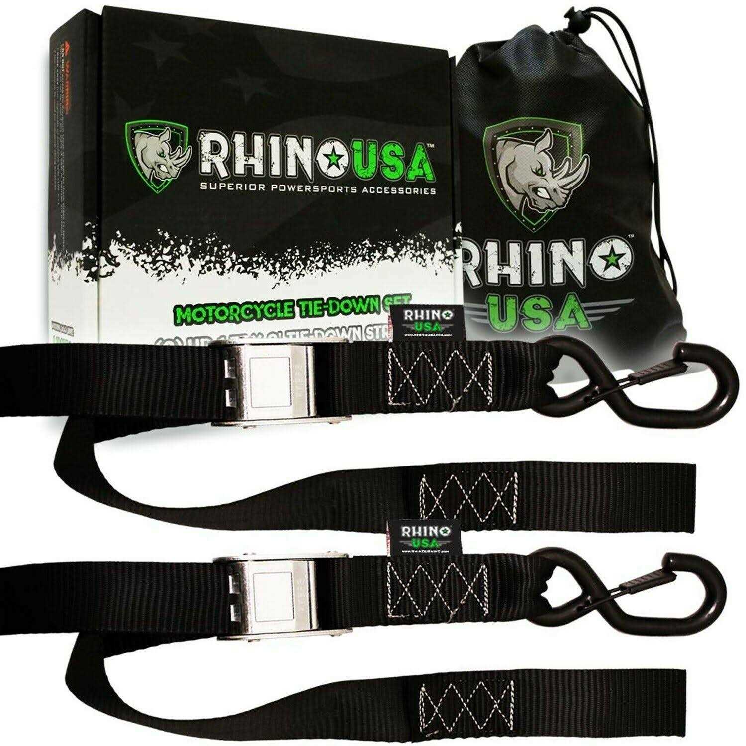 Rhino USA 1.5 inch x 8′ Cambuckle Tie-Down Straps - Cheap Fitting