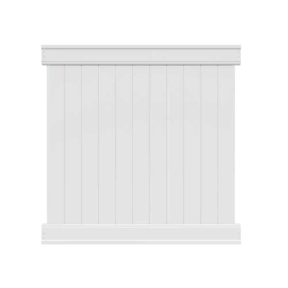 Freedom Everton 6-ft H x 6-ft W White Vinyl Flat-top Fence Panel 73024827 - Cheap Fitting