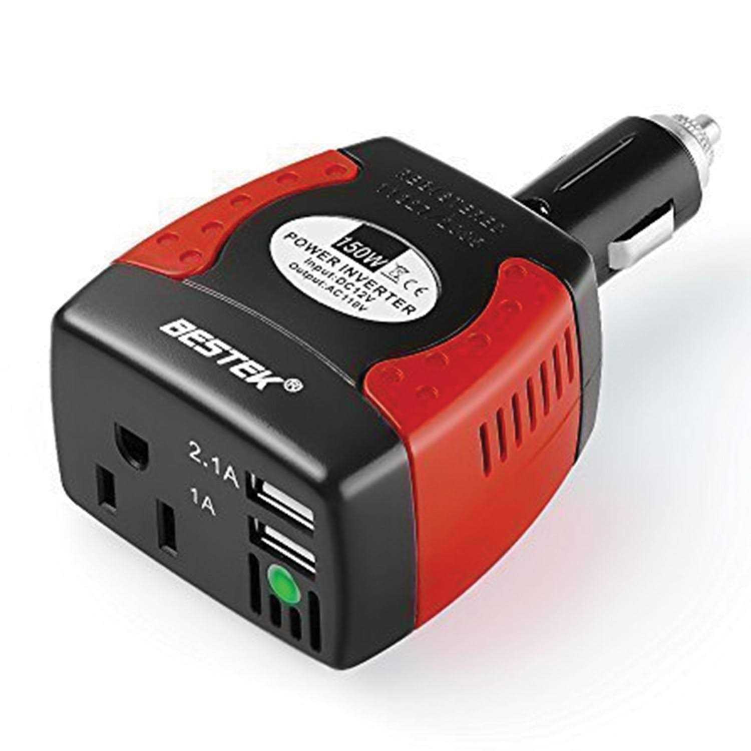 Bestek 150W Car Power Inverter Charger with 2 USB Charging Ports - Cheap Fitting