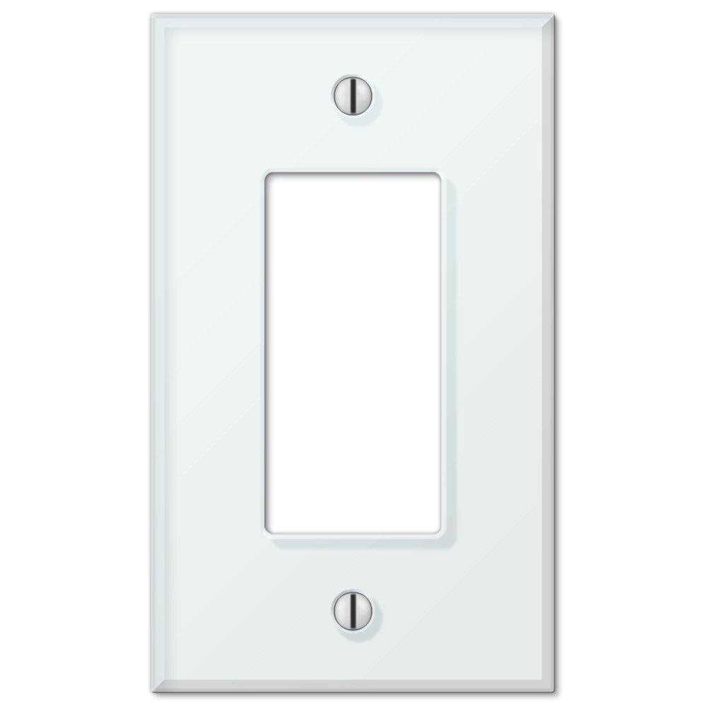 Amerelle Wallplates Glass Tile Acrylic Single Rocker Wallplate 67RW - Cheap Fitting