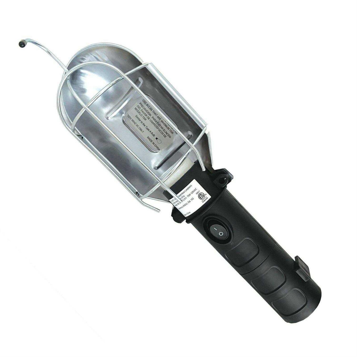 Champion Electronics 75W Trouble Work Light with Metal Cage & Hook - Cheap Fitting
