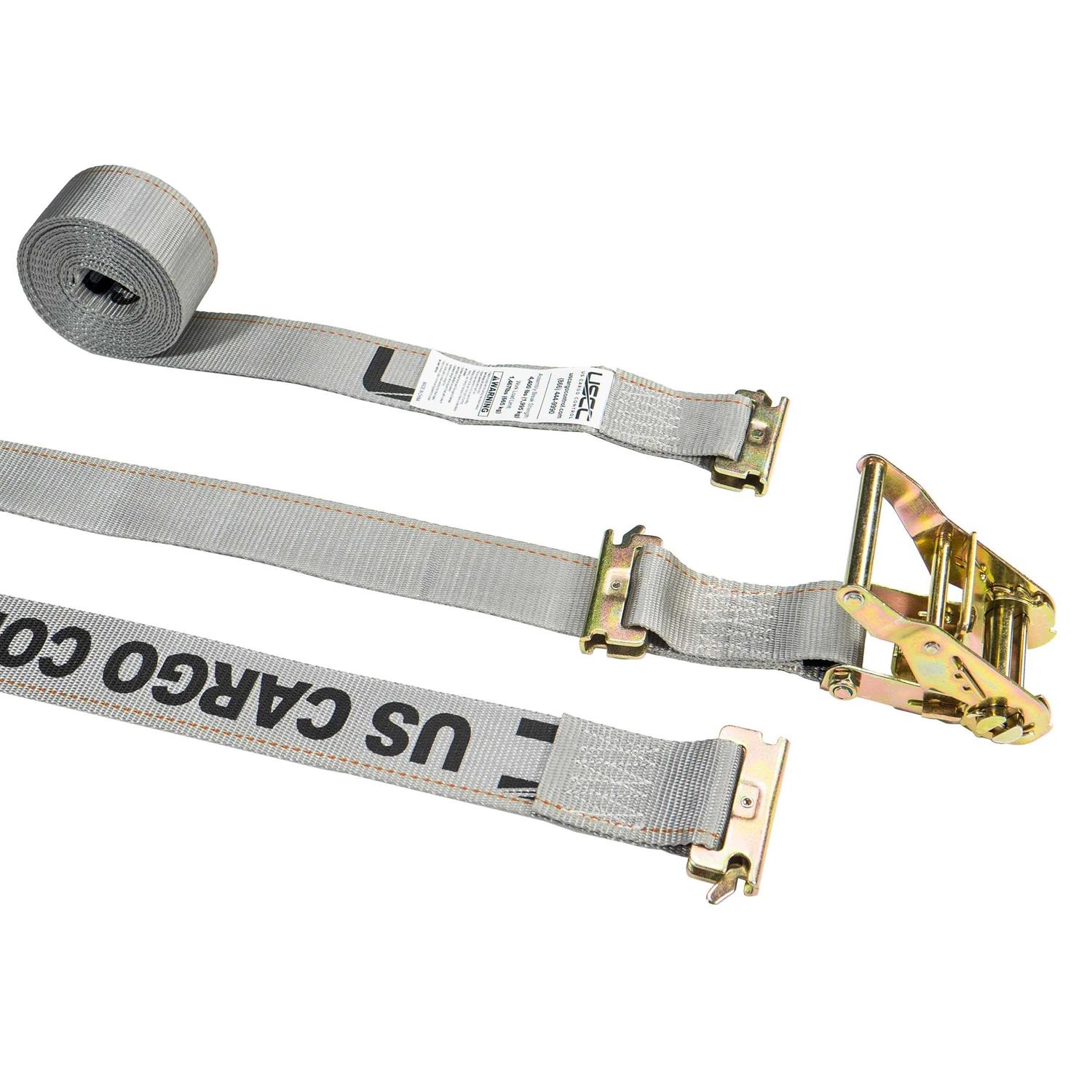 Us Cargo Control 2 Inch x Gray E Track Ratchet Strap - Cheap Fitting