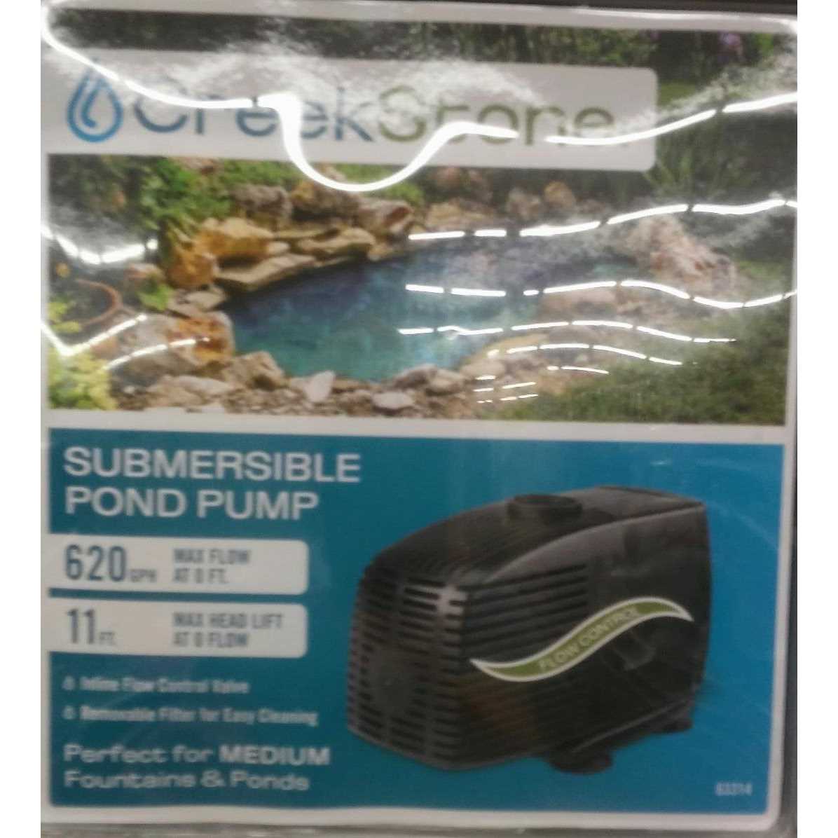 CreekStone 620 GPH Submersible Pond Pump - Cheap Fitting
