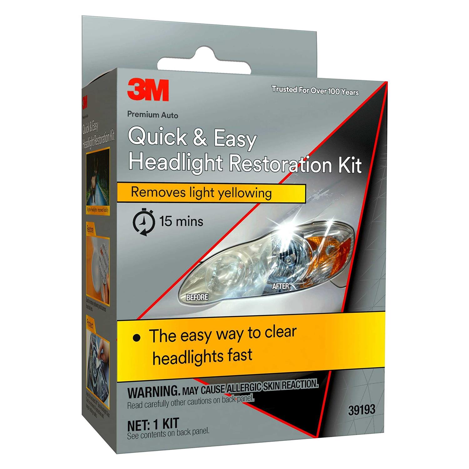 3M Quick and Easy Headlight Restoration Kit 39193 - Cheap Fitting