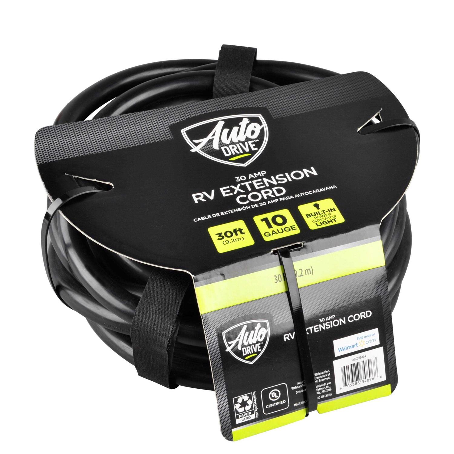 Autodrive 10/3 STW 50-Amp RV Extension Cord with Lighted End - Cheap Fitting