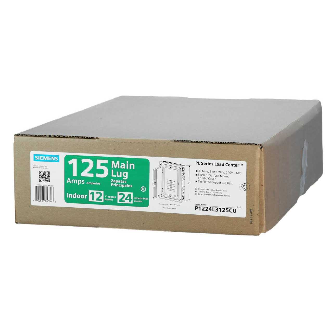 Siemens P1224L3125CU Main Lug Load Center - Cheap Fitting