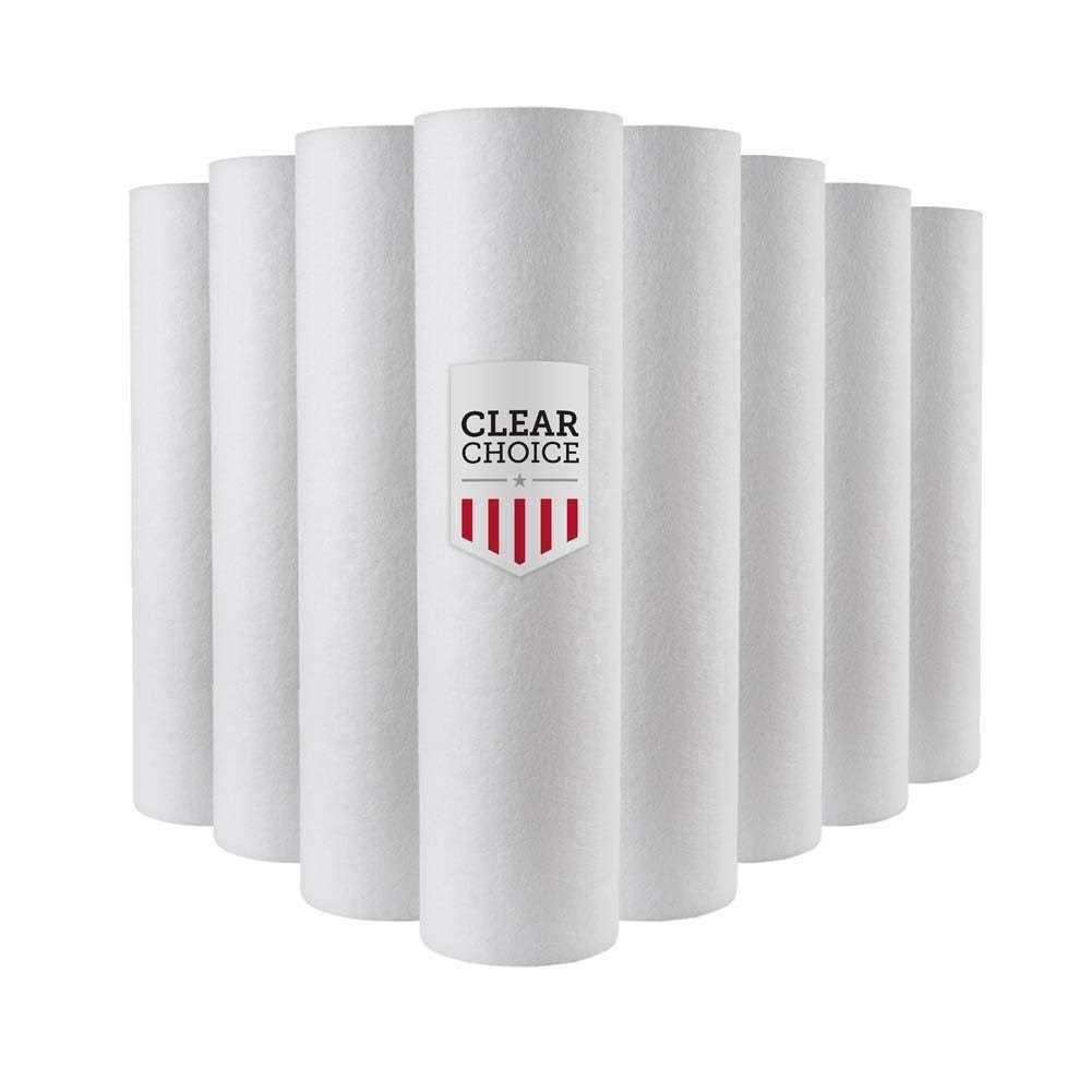 Clear Choice 5 Micron 10 x 2.50 inch Sediment Water Filter Replacement Cartridge 10 inch RO System Dev910908 - Cheap Fitting
