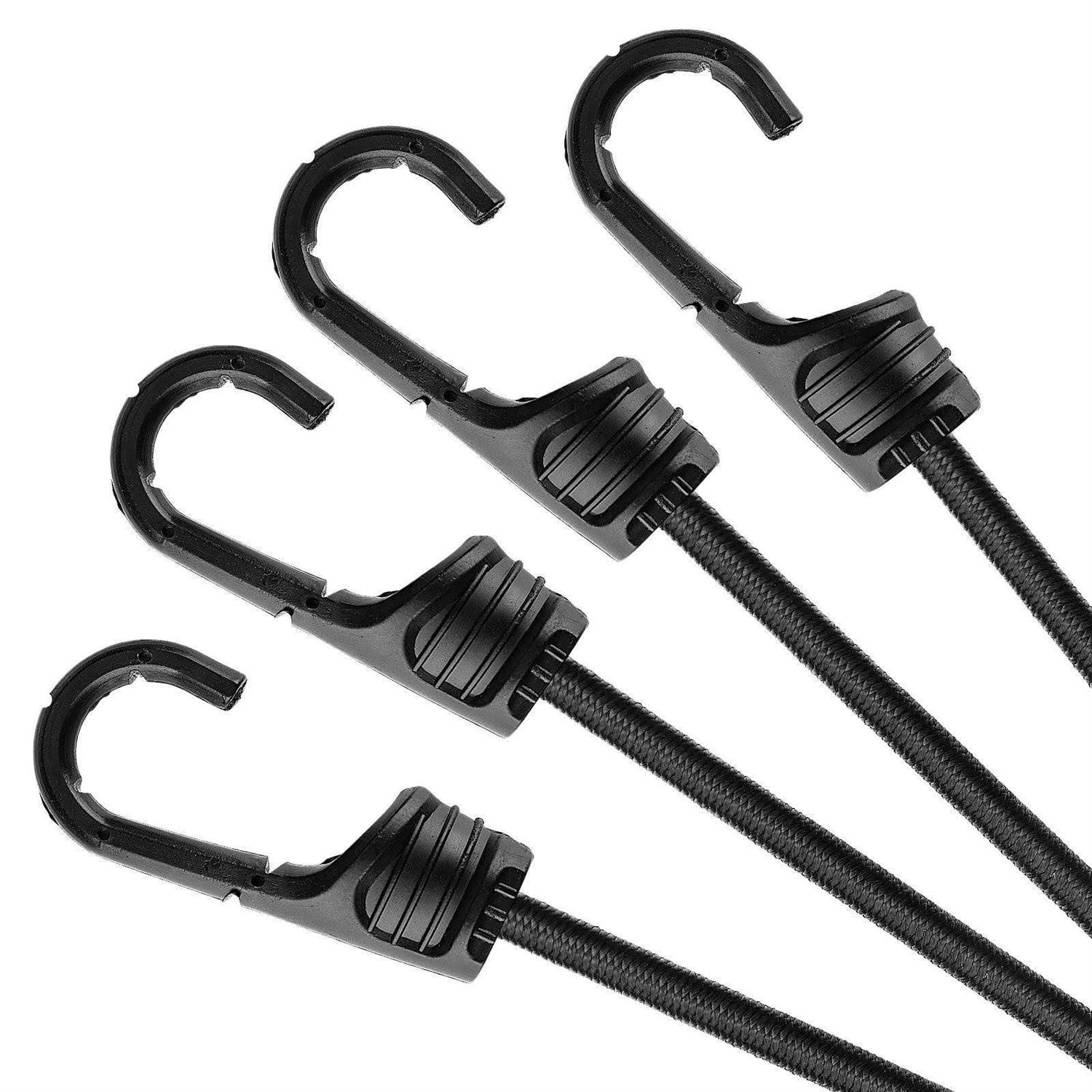 ZHOUBIN Black Bungee Cords with Hooks Heavy Duty - Cheap Fitting