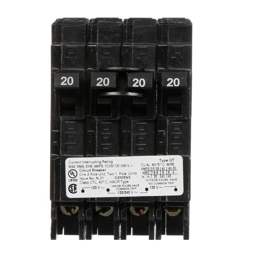 Siemens Q22020CT Quad Circuit Breaker - Cheap Fitting