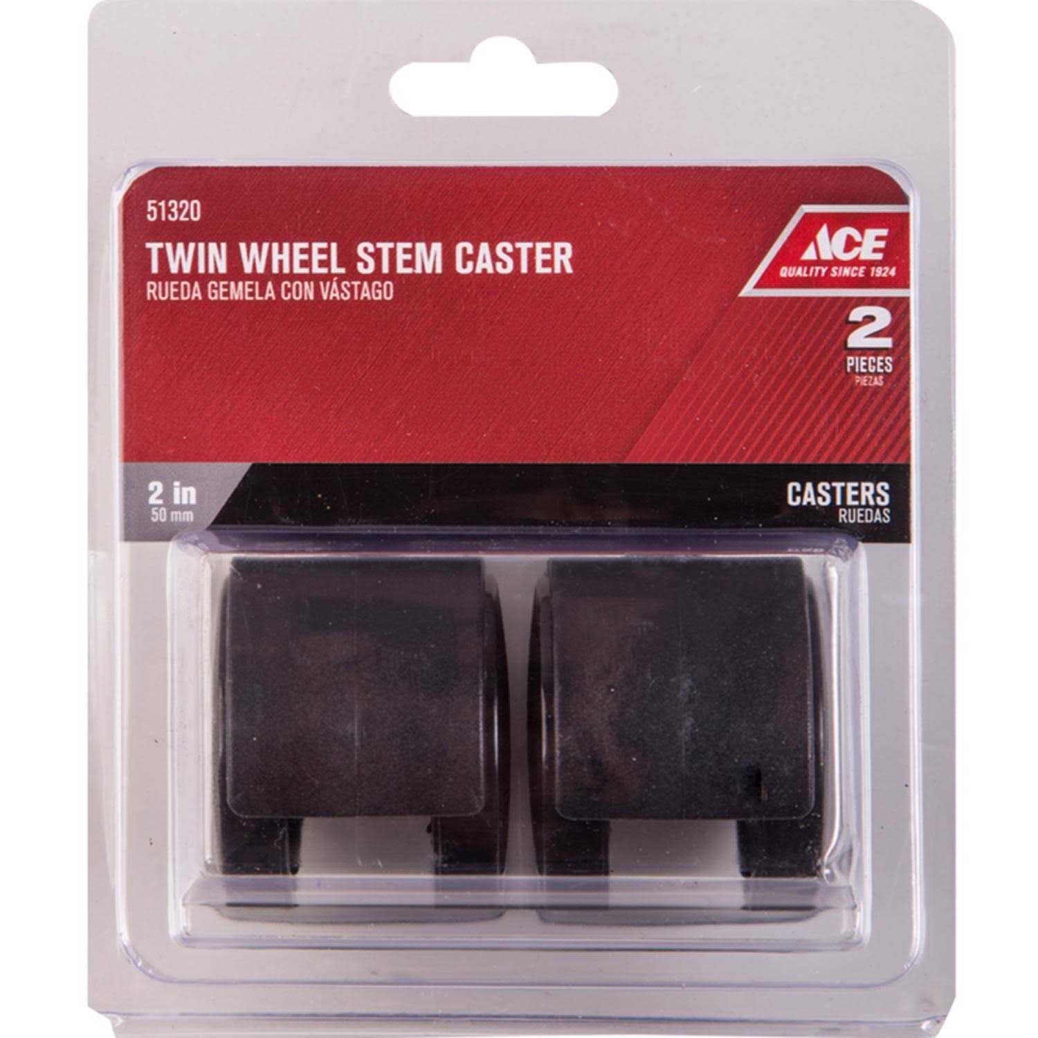 Ace 2 in. D Swivel Nylon Twin Caster 75 lb 2 pk - Cheap Fitting