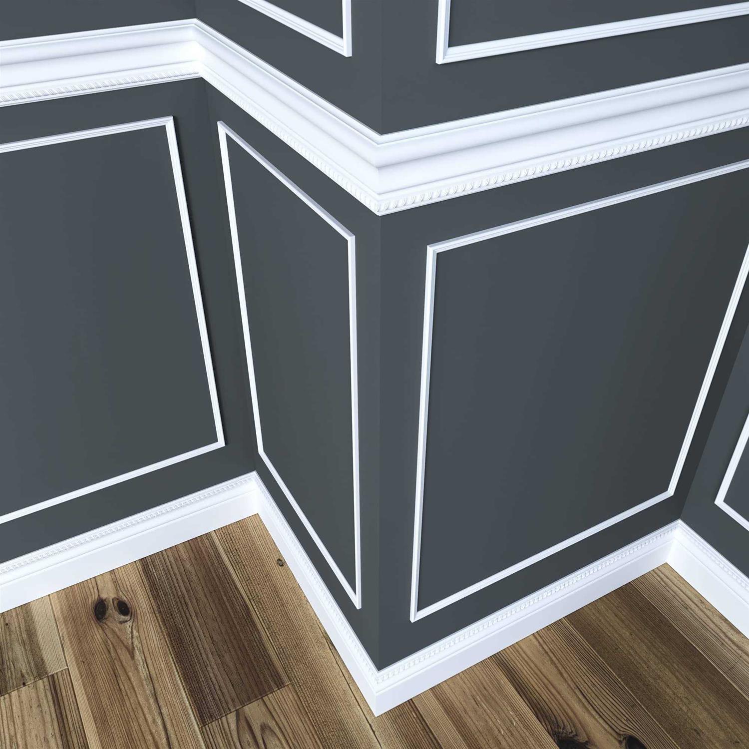 Ornamental Mouldings 41-4WHW .25 in. D X .406 in. W X 47.5 in. L - Cheap Fitting