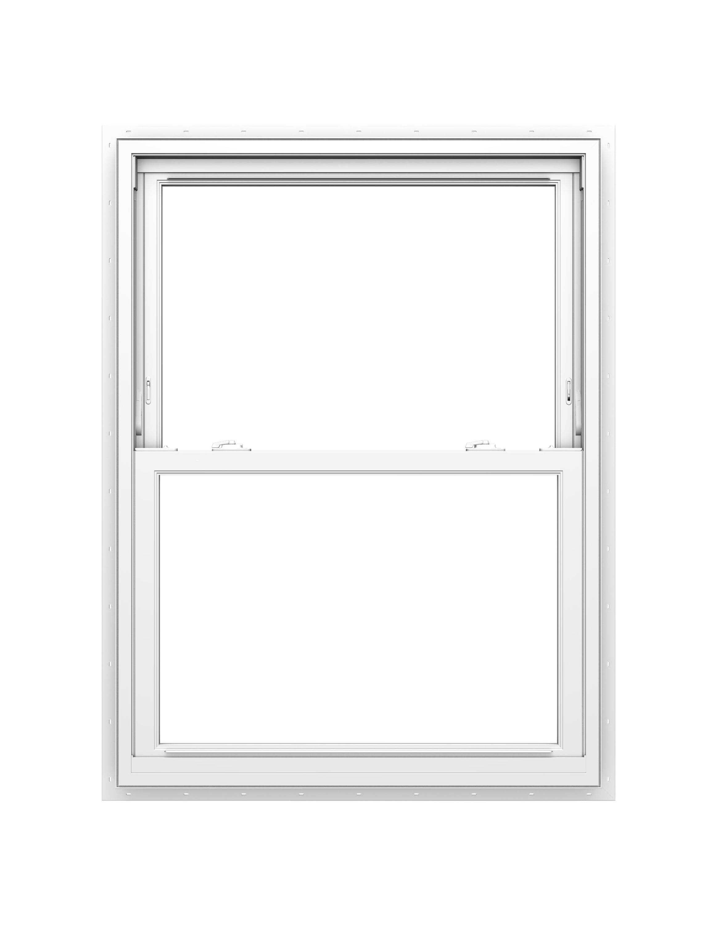 Pella 4.5 ENERGY STAR Northern Zone Jamb Vinyl New Construction White Double Hung Window - Cheap Fitting