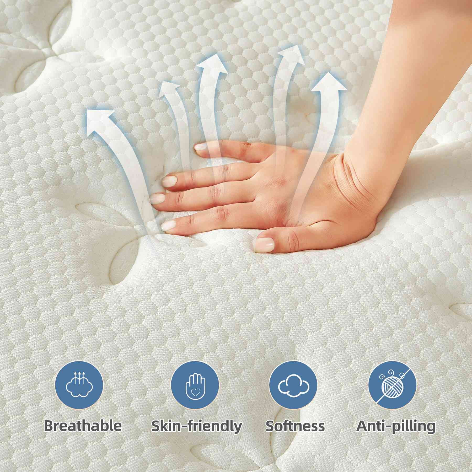 Selene Queen Size Mattress, 10 Inch Memory Foam Hybrid Mattress Queen, Pocket Spring Mattress in a Box for Motion Isolation, Edge Support, Pressure Relief, CertiPUR-US - Cheap Fitting