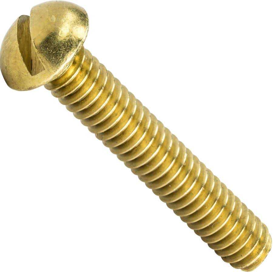 Slotted Round Head Machine Screws Solid Brass Qty - Cheap Fitting