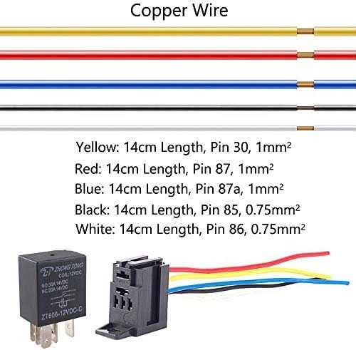 Esupport Car Heavy Duty Relay Switch 12v 30a Spdt 5pin Wire Socket Plu - Cheap Fitting