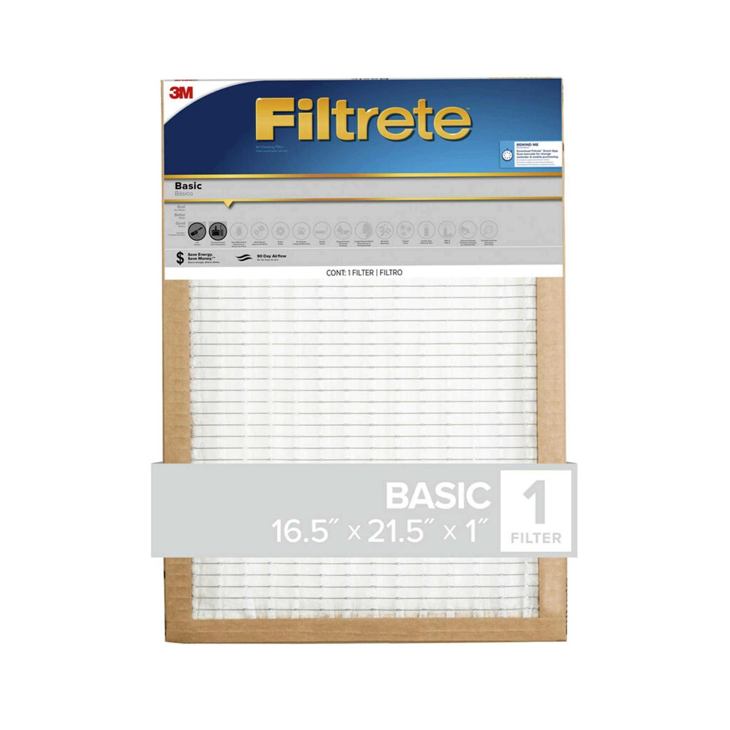 Filtrete 1-in MERV 5 Basic Pleated Air Filter FBL - Cheap Fitting