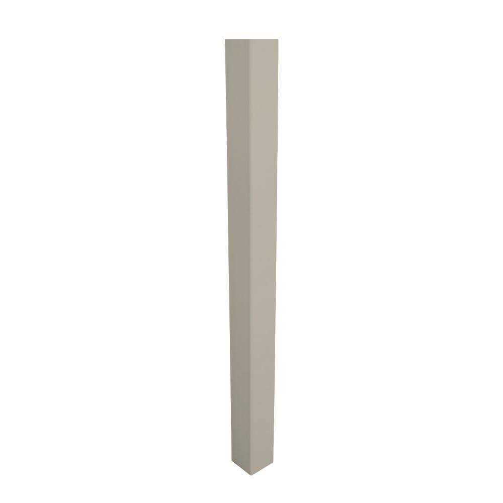 Weatherables 4 in. x 4 in. x 8 ft. White Vinyl Fence Blank Post - Cheap Fitting