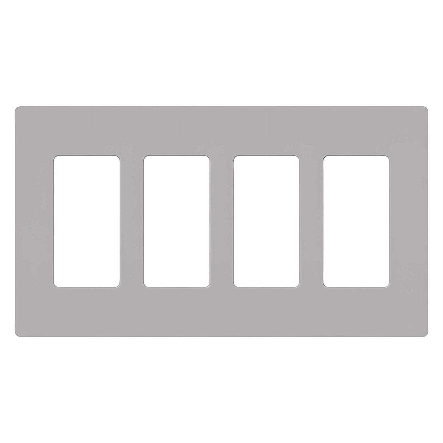 Lutron Claro 4-Gang Wallplate CW-4-WH - Cheap Fitting
