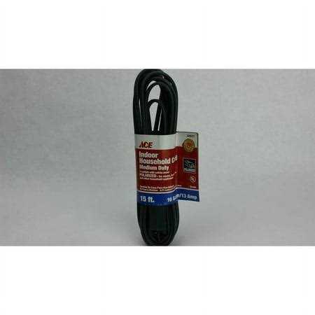 Ace Indoor 15 ft. L Green Extension Cord 16/2 SPT-2 - Cheap Fitting