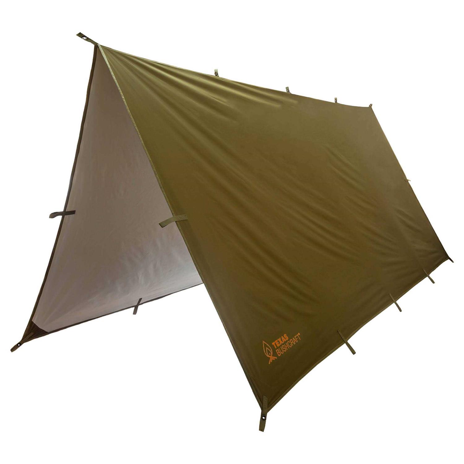 Texas Bushcraft Survival Tarp Waterproof 10×10 70D Ripstop Nylon - Cheap Fitting