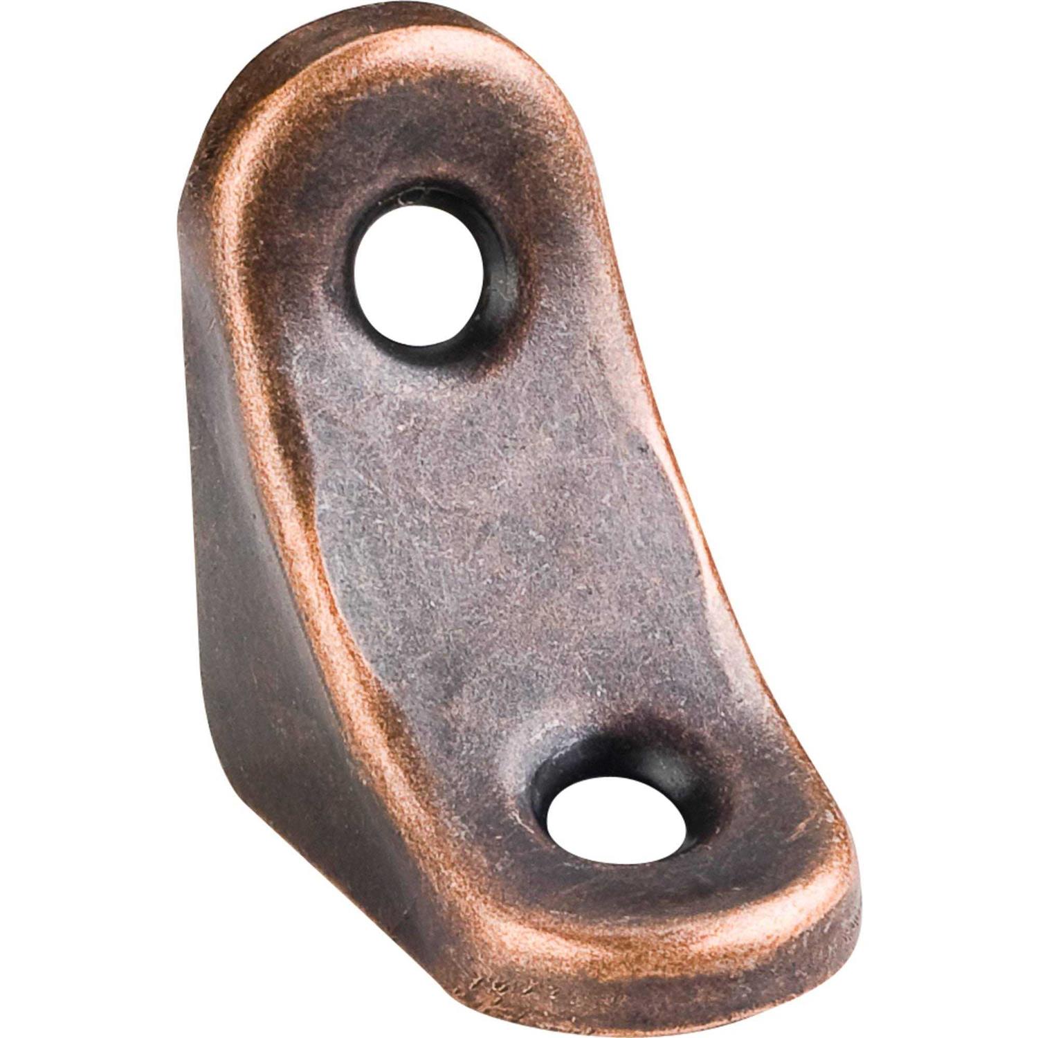 Hardware Resources 1965AC 1-3/8 x 1-3/8 x 3/4 Antique Copper Church Pew Bracket - Cheap Fitting
