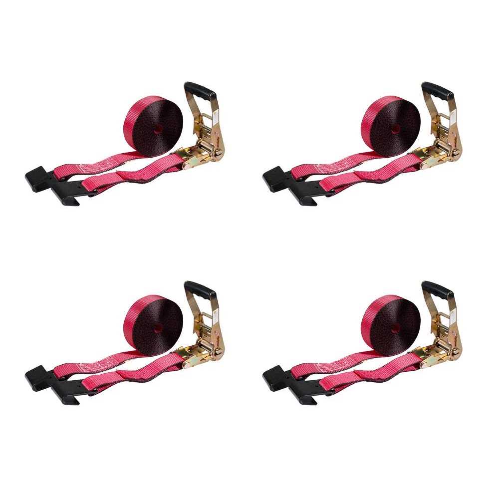 Mytee Products Ratchet Tie-Down Straps with Flat Hooks 2 x 30′ Ratchet Straps - Cheap Fitting