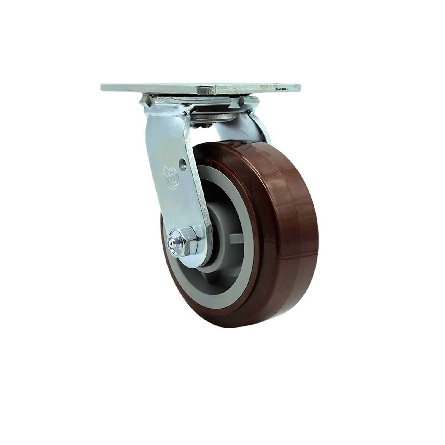 Service Caster Polyurethane Wheel Swivel Caster with Roller Bearing Service Caster Brand - Cheap Fitting