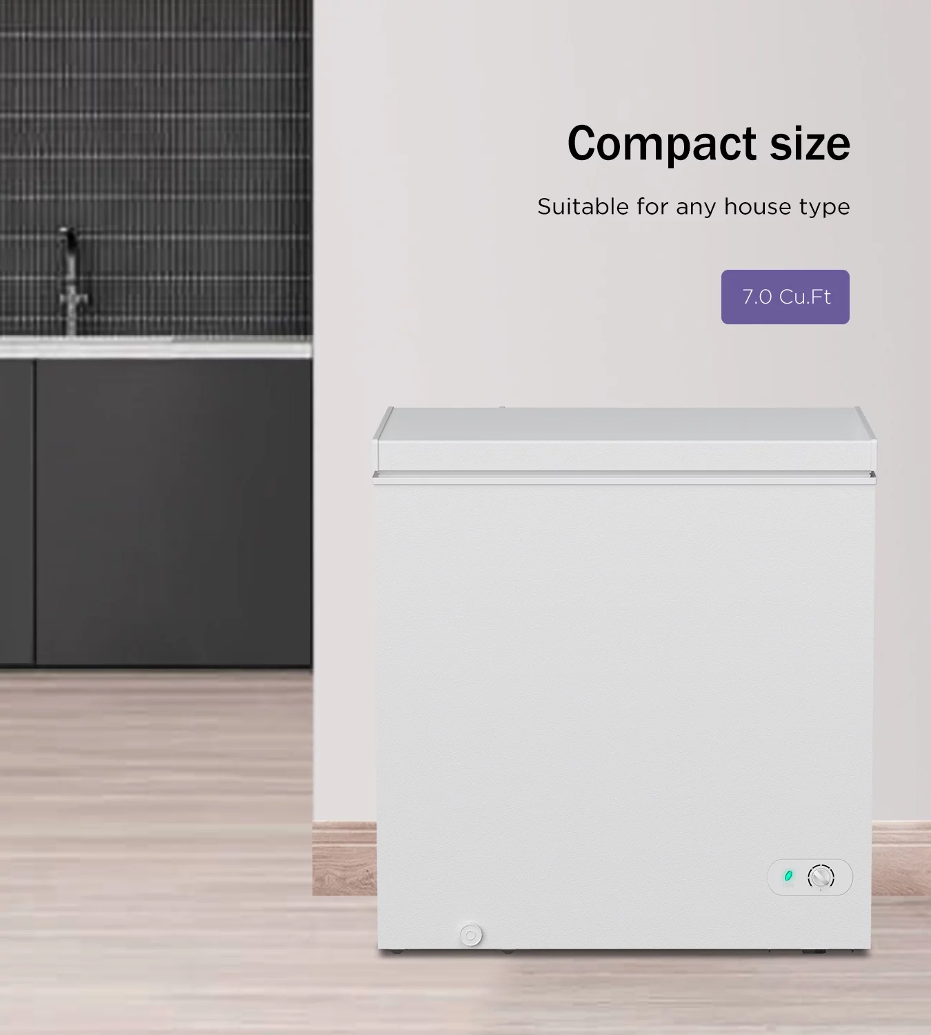 Northair 7.0 Cu ft Garage Ready Chest Freezer with Adjustable Temperature Controls - Cheap Fitting