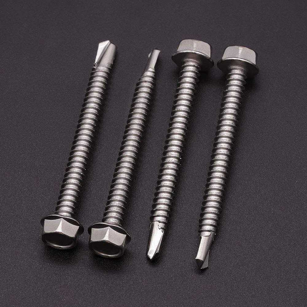 Hex Washer Head Self Drilling Screws 410 Stainless Steel Metal Sheet Tek Screws with Drilling Point - Cheap Fitting