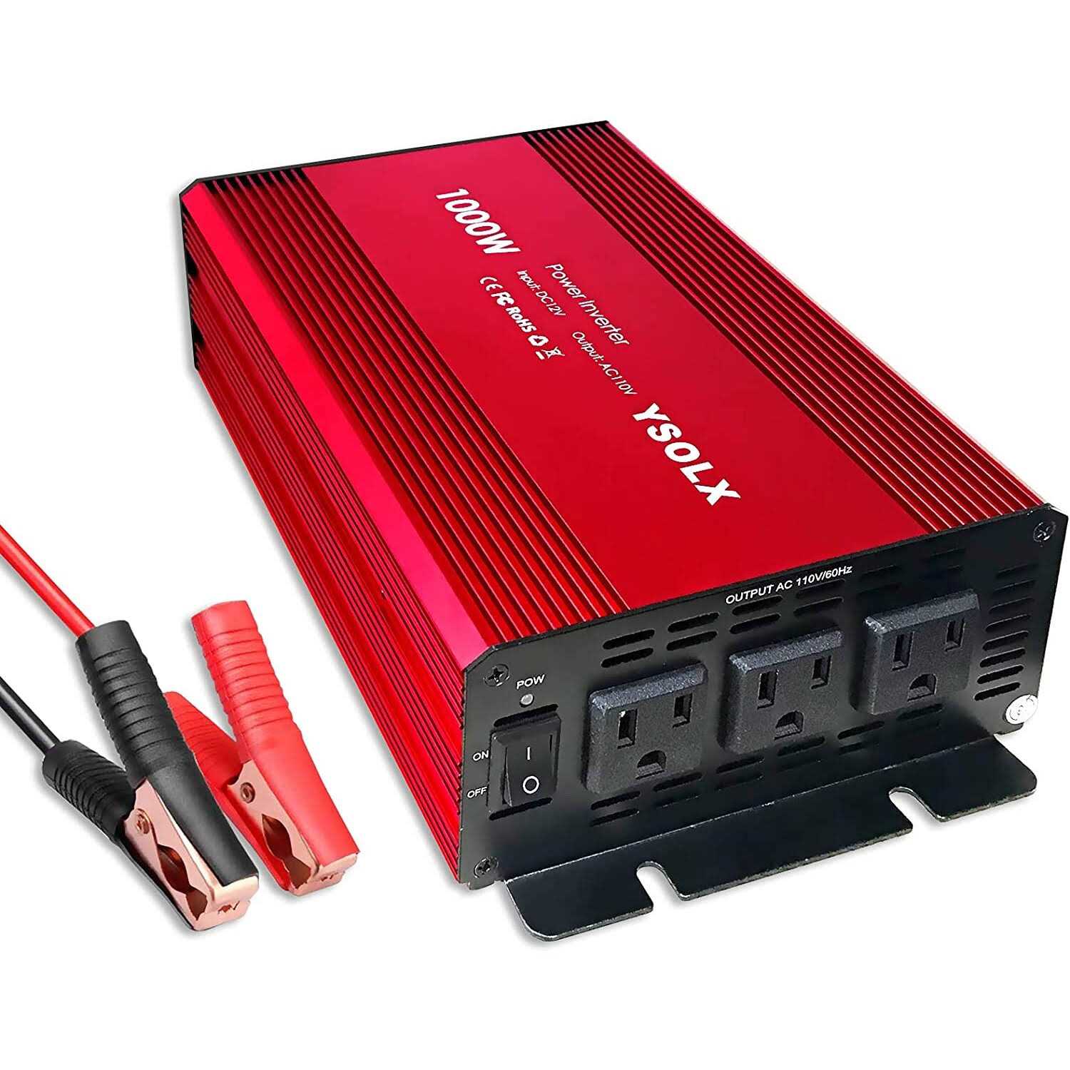 YSOLX Power Inverter 12v To 110v Dc To Ac Converter With 3 Ac Outlets - Cheap Fitting