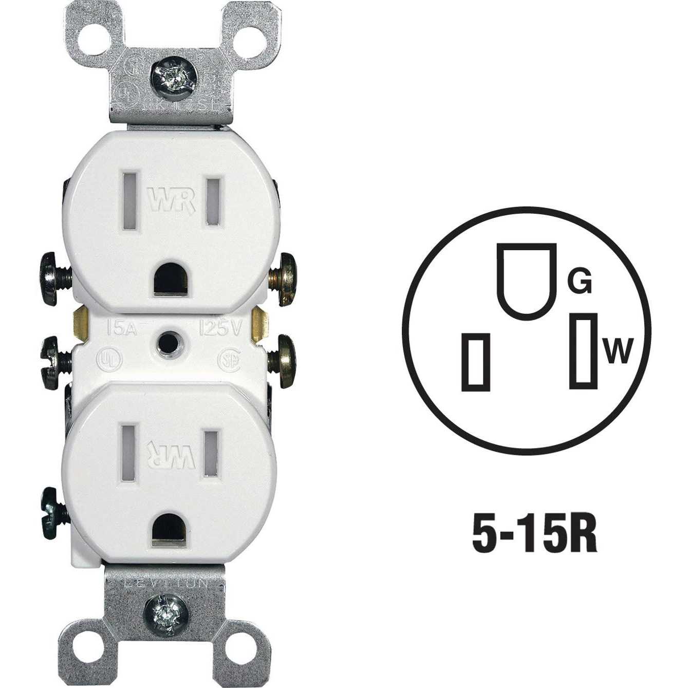 Leviton Tamper Resistant Duplex Receptacle T5320-W - Cheap Fitting