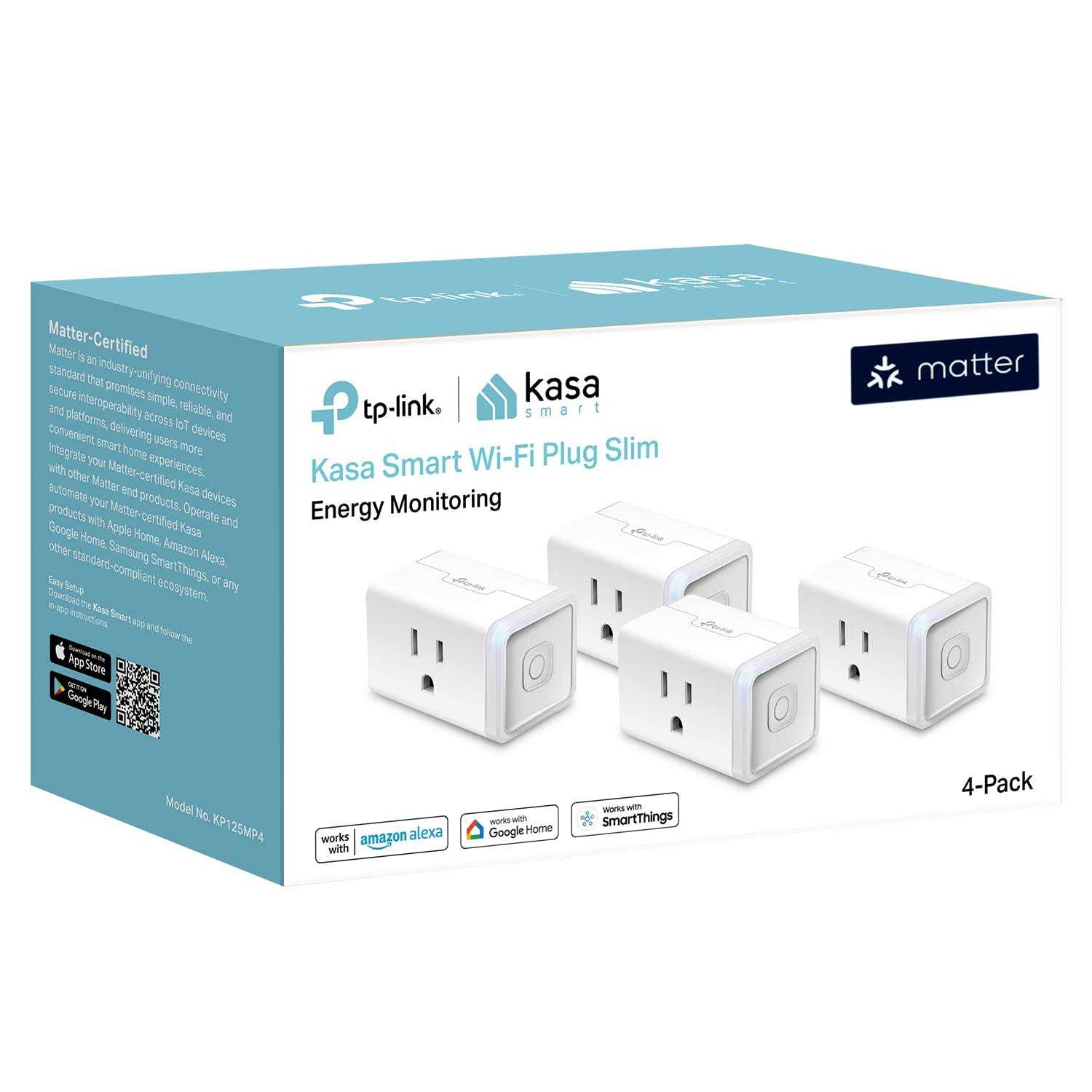 TP-Link Kasa Smart Wi-Fi Plug Slim with Energy Monitoring KP125MP2 - Cheap Fitting