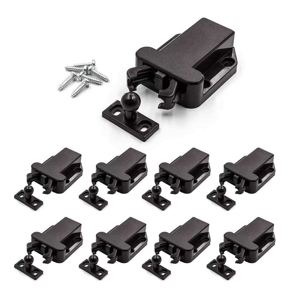 QEDT 8 Pack Push Latch,Touch Latch Safe Push Latch,Rebound self-Locking Device,Open Catch Lock Drawer Cabinet Catch Touch Latch Cupboard Bedroom - Cheap Fitting