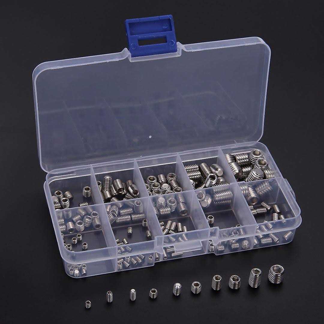 200pcs 304 Stainless Steel Grub Screws Hex Socket Screw Assortment Kit Set M3//m5/m6/m8 - Cheap Fitting