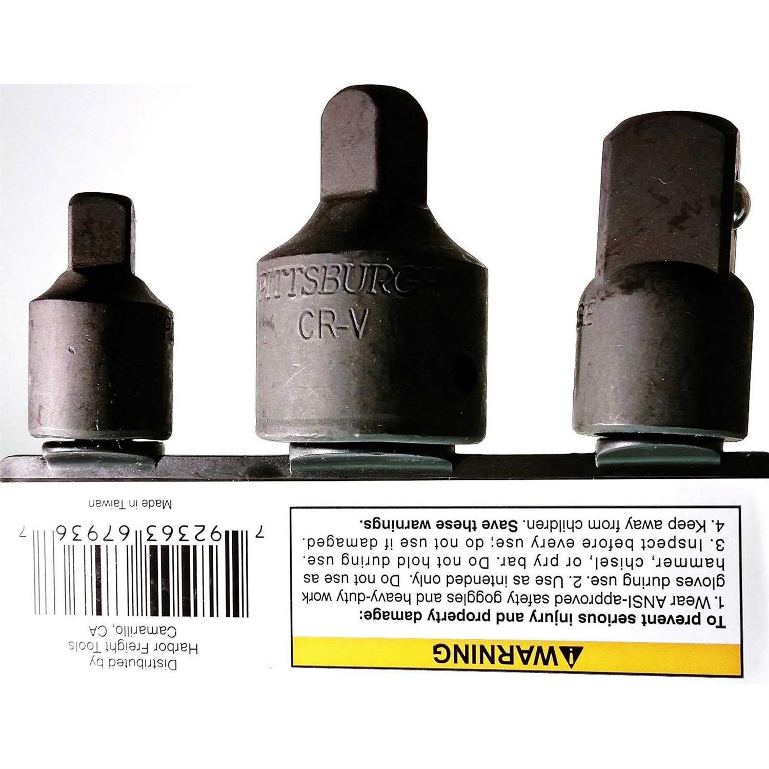 3 Pc Impact Socket Adapter Set - Cheap Fitting