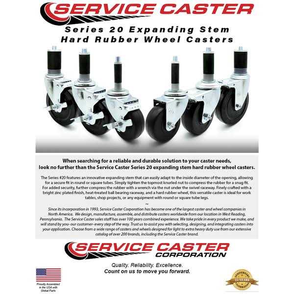 Service Caster Expanding Stem Caster	Service Caster Expanding Stem Caster - Cheap Fitting