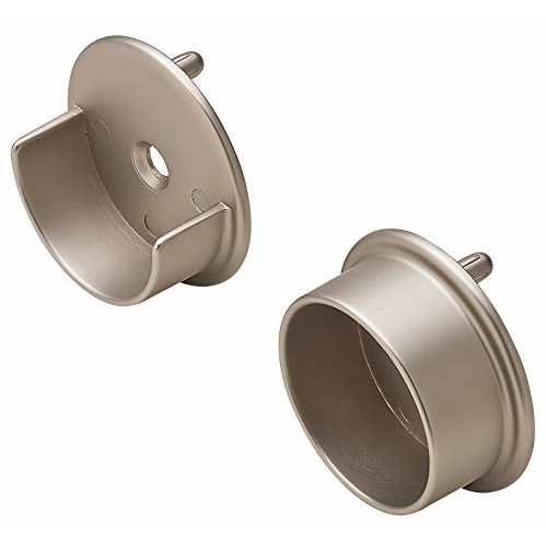 1 Pair for 1 5/16 Diameter Closet Rod Wardrobe Tube End Supports (Matt nickel) - Cheap Fitting